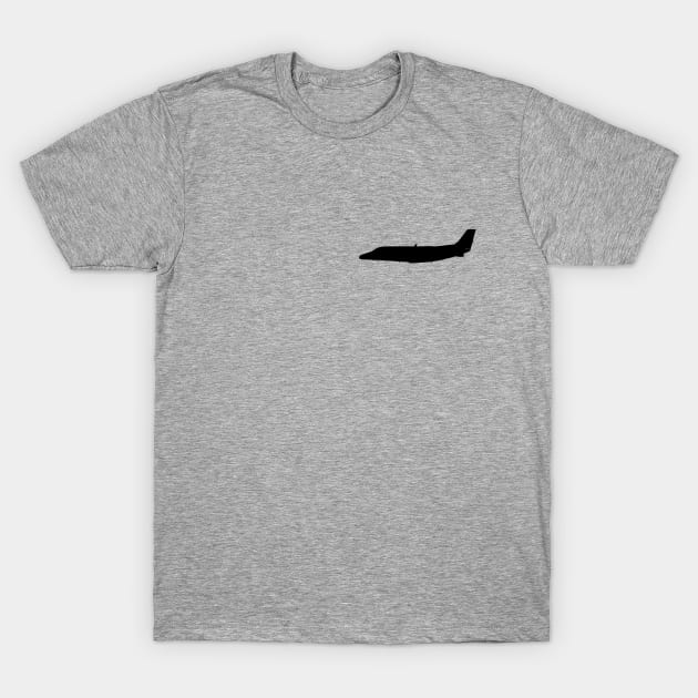 Cessna Citation Excel aircraft silhouette T-Shirt by skippyscage